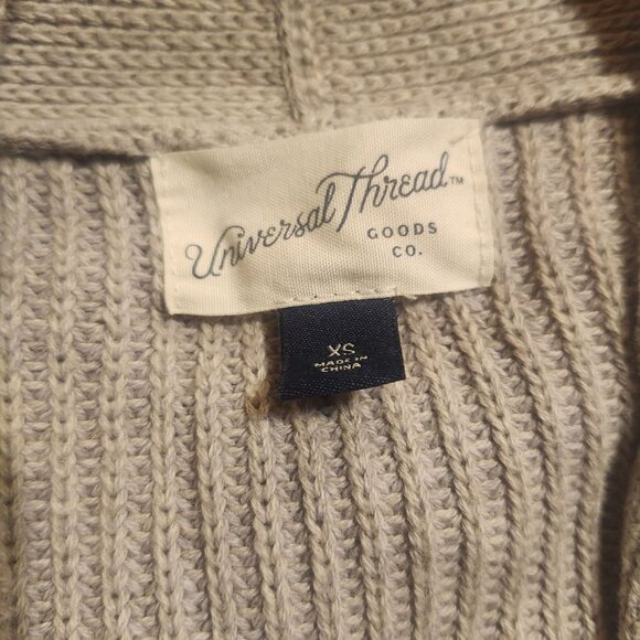 Universal Thread Women's XS Taupe Oversized Open Front Cardigan - Picture 5 of 6